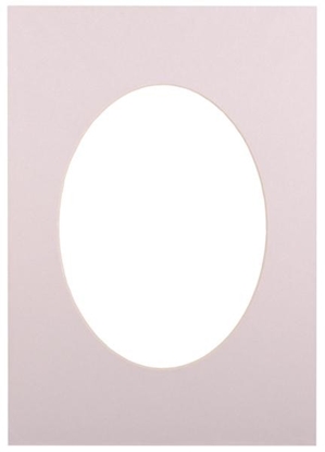 Picture of Passepartout 30x40, light grey oval