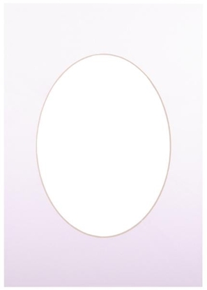 Picture of Passepartout 30x40, ultra white oval