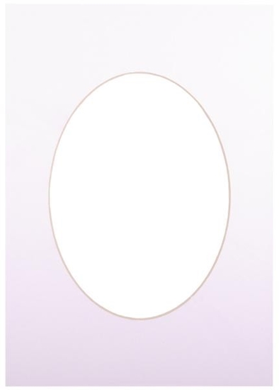 Picture of Passepartout 30x40, ultra white oval