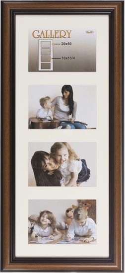 Picture of Photo frame Ema Gallery 20x50/4/10x15, brown (VF3969)