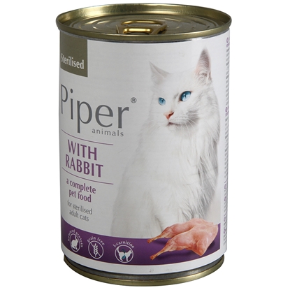Attēls no Konservi kaķiem Piper Sterilizētiem trusis 400g