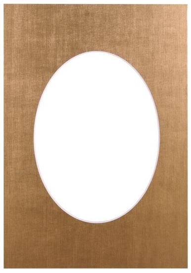Picture of Passepartout 30x40, dark gold oval