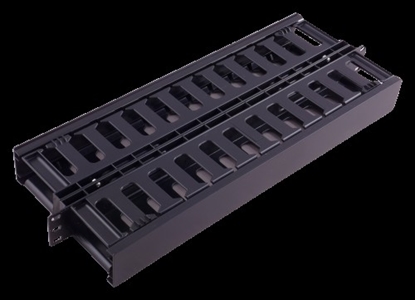 Picture of 1U kabeļu organizators 19" komutācijas skapim, plastmasas, divpusējs