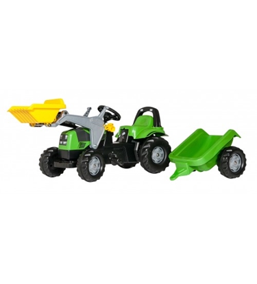 Picture of Bērnu traktors ar pedāļiem rollyKid Deutz ar kausu un piekabi (2,5-5 gadiem) 023196 Vācija