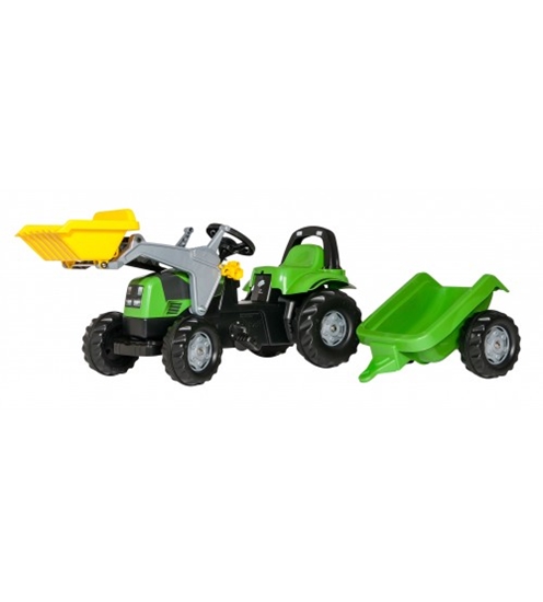 Picture of Bērnu traktors ar pedāļiem rollyKid Deutz ar kausu un piekabi (2,5-5 gadiem) 023196 Vācija