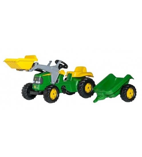 Изображение Pedāļu traktors ar kausu un piekabi John Deere (2,5-5 gadiem) Vācija 023110
