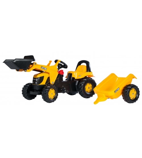 Изображение Pedāļu traktors ar kausu un piekabi Rolly Kid JCB 023837 (2,5-5 gadiem) Vācija