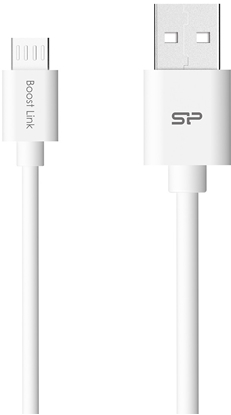 Picture of Silicon Power cable microUSB Boost Link 1m, white