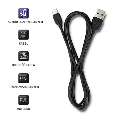 Picture of Kabel USB typ C | USB 2.0 A | 1.2m | ultra szybki przesył danych 