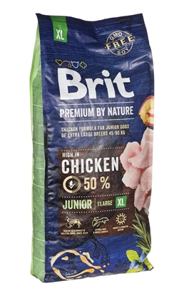 Attēls no BRIT Premium by Nature Junior XL Chicken - dry dog food - 15 kg