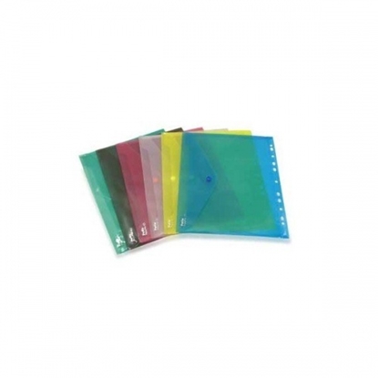 Picture of Envelope folder with clip and perforation Centrum, A4, plastic, various colors, transparent horizont