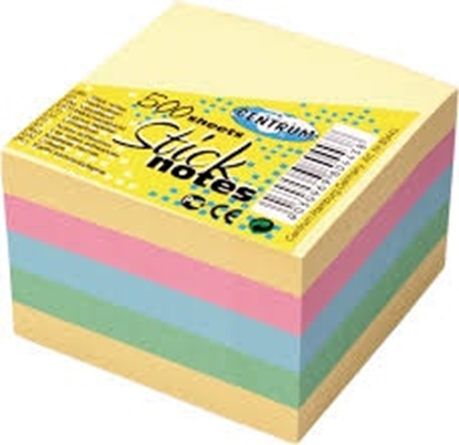 Picture of Sticky notes Centrum, 76x76mm, pastel, cube (1x400) 0717-209