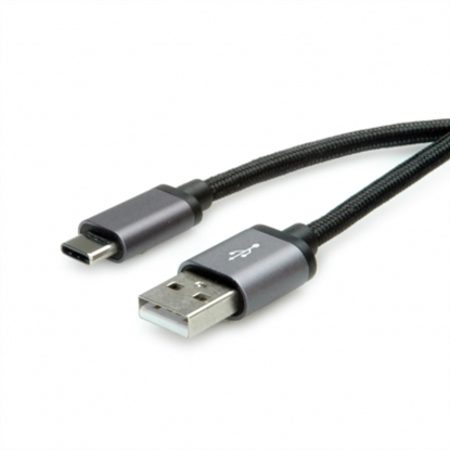Attēls no ROLINE USB 2.0 Cable, C - A, M/M, black, 3.0 m