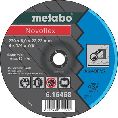 Attēls no Slīpēšanas disks 125x6mm A24 Novoflex, Metabo