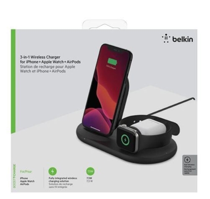 Attēls no Belkin Boost Charge Headset, Smartphone, Smartwatch Black USB Wireless charging Fast charging Indoor