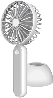 Attēls no Platinet rechargeable fan 1200mAh, white/grey (45246)