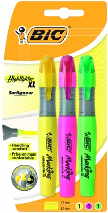 Picture of BIC Highlighter XL 2-5 mm, Pouch 3 pcs 247215