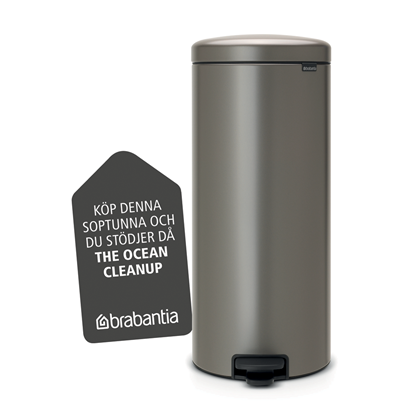 Изображение BRABANTIA atkritumu tvertne ar pedāli NewIcon, 30 l, Platinum