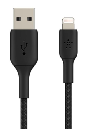 Attēls no Belkin Lightning Cable 15cm, coated, mfi cert., black