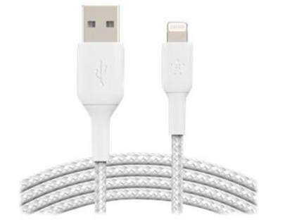 Picture of Belkin Lightning to USB-A Cable 3m, braided, mfi cert, white