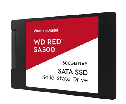Picture of SSD|WESTERN DIGITAL|Red SA500|500GB|SATA 3.0|Write speed 530 MBytes/sec|Read speed 560 MBytes/sec|2,5"|TBW 350 TB|MTBF 2000000 hours|WDS500G1R0A