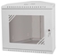 Attēls no Rack Cabinet Corner 19" 9U 330mm Glass Door Gray