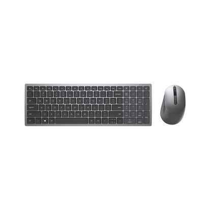 Picture of DELL KM7120W keyboard Mouse included RF Wireless + Bluetooth QWERTY US International Grey, Titanium