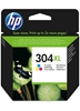 Picture of HP 304XL High Capacity Tri-Color Ink Cartridge, 300 pages, for HP DeskJet 2620,2630,2632,2633,3720,3730,3732,3735