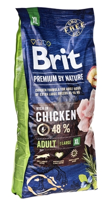 Picture of BRIT Premium by Nature Adult XL Chicken - dry dog food - 15 kg