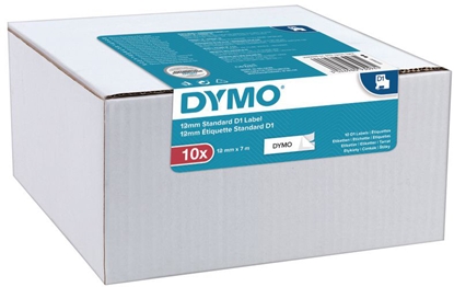 Pilt 1x10 Dymo D1 Label  12mmx7m black to white