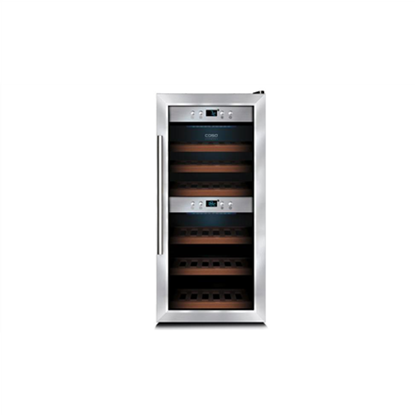 Attēls no Caso | Wine cooler | WineComfort 24 | Energy efficiency class G | Free standing | Bottles capacity 24 | Cooling type Compressor technology | Stainless steel/Black