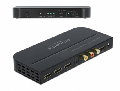 Attēls no Delock HDMI Switch 3 x HDMI in to 1 x HDMI out 4K 60 Hz with Audio Extractor