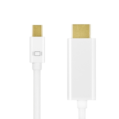 Изображение Kabel mini DisplayPort do HDMI,4K 1m Biały 