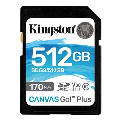 Изображение Atmiņas karte Kingston Canvas Go Plus SDXC 512GB 