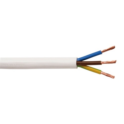 Attēls no NYM 3x1.5 elektrības kabelis ar vara monolītu dzīslu. Paredzēts lietošanai iekštelpās.