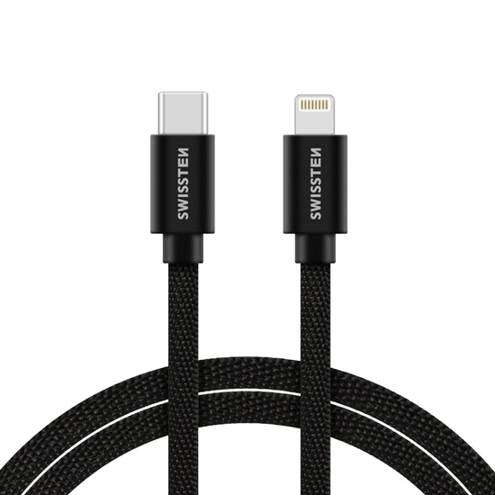 Picture of Swissten Textile Universal Quick Charge 3.1 USB-C to Lightning Data and Charging Cable 1.2m