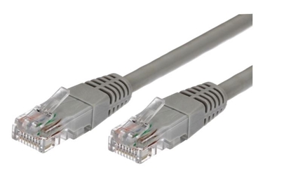 Attēls no Kabel Patchcord miedziany kat.6A RJ45 UTP 1m. szary
