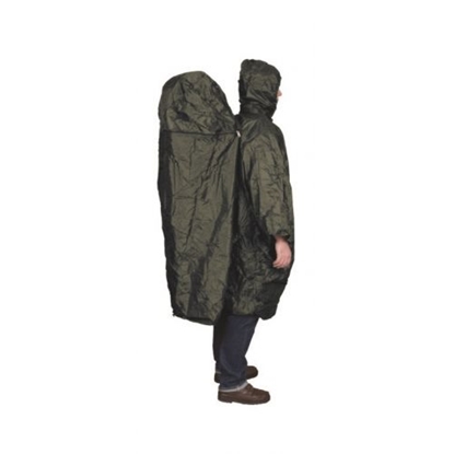 Picture of TRAVELSAFE Poncho With Zipper Extension / Tumši zaļa / S / M