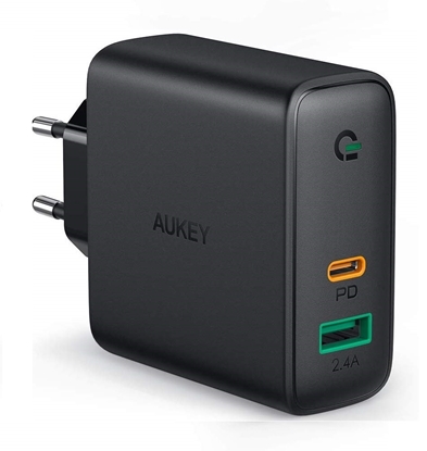 Attēls no PA-D1 ładowarka sieciowa 2xUSB Power Delivery (1xUSB A+1xUSB C) 5.4A 30W Dynamic Detect
