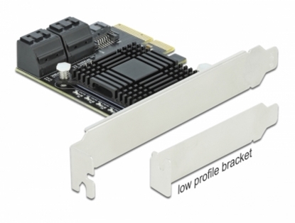 Attēls no Delock 5 port SATA PCI Express x4 Card - Low Profile Form Factor
