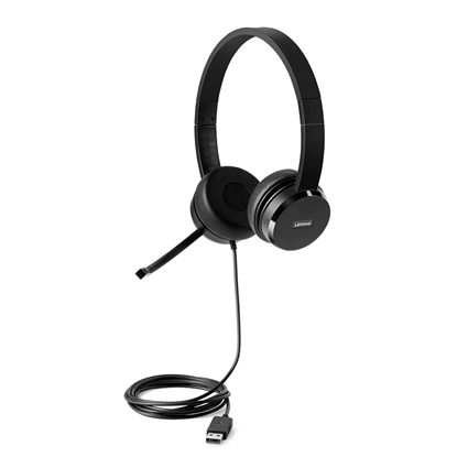 Picture of Lenovo 4XD0X88524 headphones/headset Wired Head-band Office/Call center Black