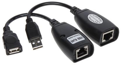 Attēls no Adapter USB Genway USB-EX-50 USB - RJ45 Czarny  (USB-EX-50)
