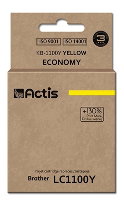 Picture of Actis KB-1100Y Ink (replacement for Brother LC1100Y/980Y; Standard; 19 ml; yellow)