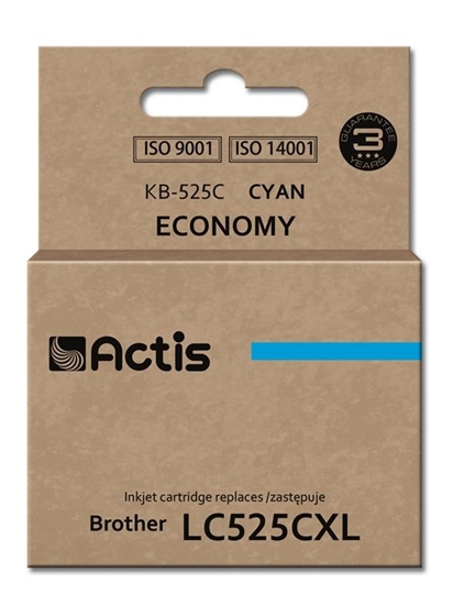 Изображение Actis KB-525C Ink (replacement for Brother LC525C; Standard; 15 ml; cyan)