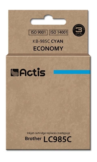 Picture of Actis KB-985C Ink (replacement for Brother LC985C; Standard; 19,5 ml; cyan)