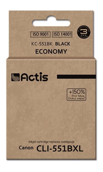 Изображение Actis KC-551Bk Ink (replacement for Canon CLI-551BK; Standard; 12 ml; black)