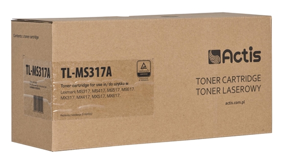 Изображение Actis TL-MS317A toner (replacement for Lexmark 51B2000; Standard; 2500 pages; black)