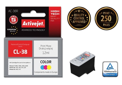 Picture of Activejet AC-38R Ink (replacement for Canon CL-38; Premium; 12 ml; color)