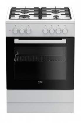 Picture of Beko FSE62120DW cooker Freestanding cooker Gas Black, White A