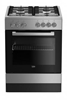 Picture of Beko FSE62120DX cooker Freestanding cooker Gas Black, Grey A
